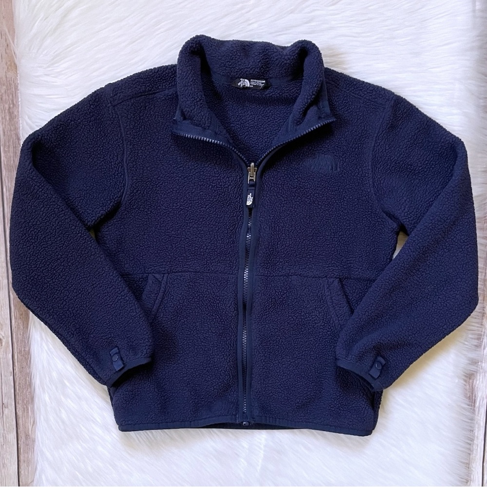 The North Face Boys’ Sherpa Fleece Navy Jacket